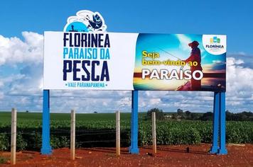 FLORÍNEA INSTALA NOVO OUTDOOR COMO CIDADE TURÍSTICA PARAÍSO DA PESCA